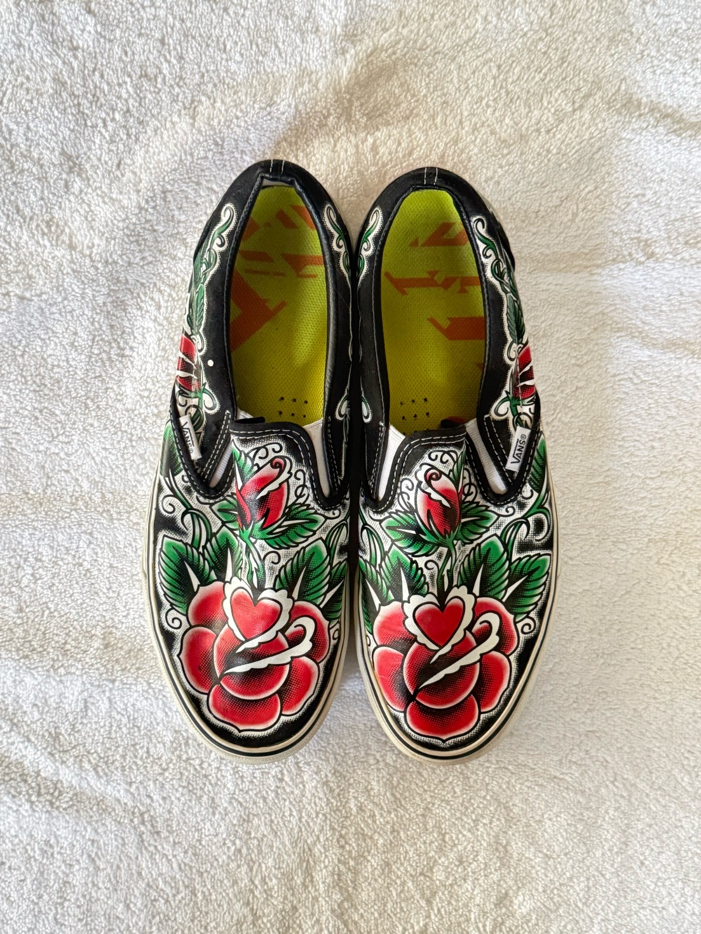 Vans limited addition “Tattoo Roses” Slip-On Canvas Shoes
